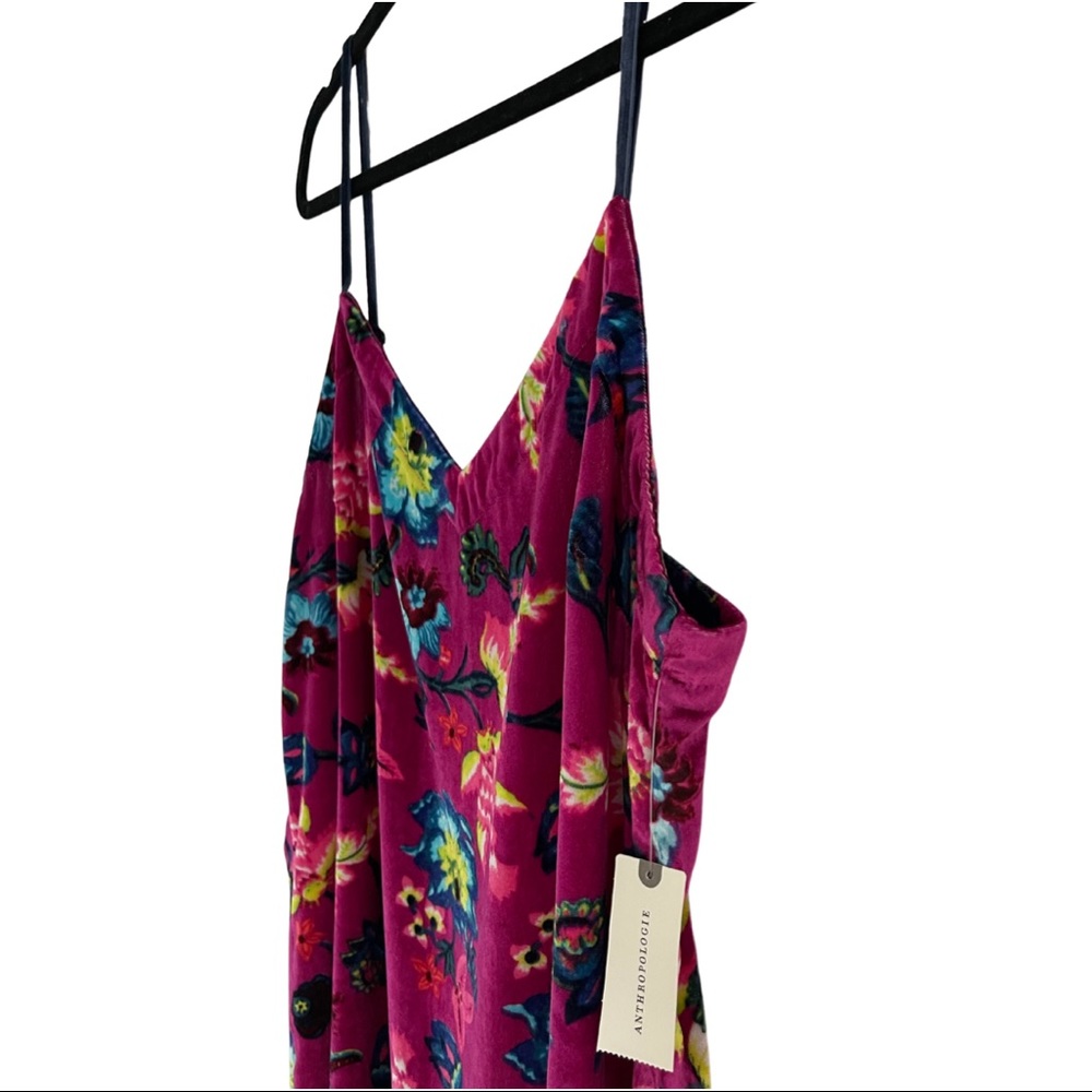 Anthropologie Women’s Shania Velvet Slip Mini Dress in Violet Size Large - Picture 3 of 7